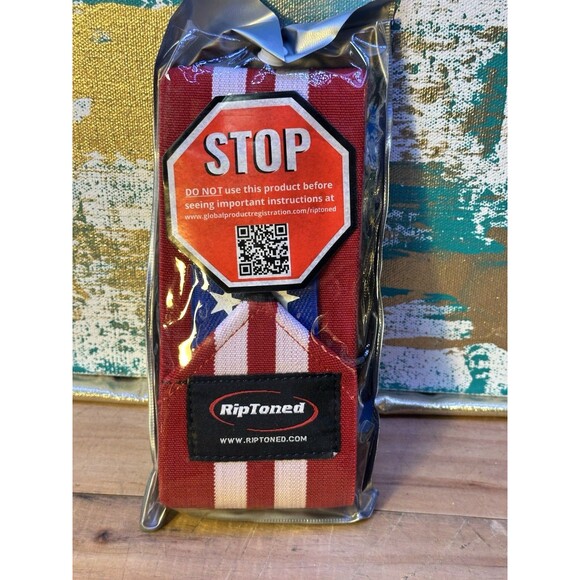 Rip Toned Wrist Wraps - 18" Professional Grade w Thumb Strap American Flag - Picture 1 of 3